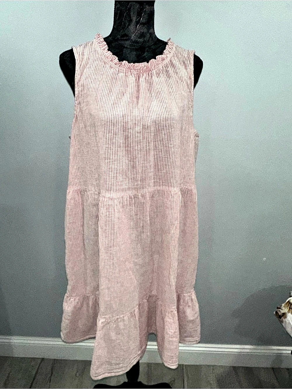 Beach Lunch Lounge Collection Pink & White Striped Mini Dress